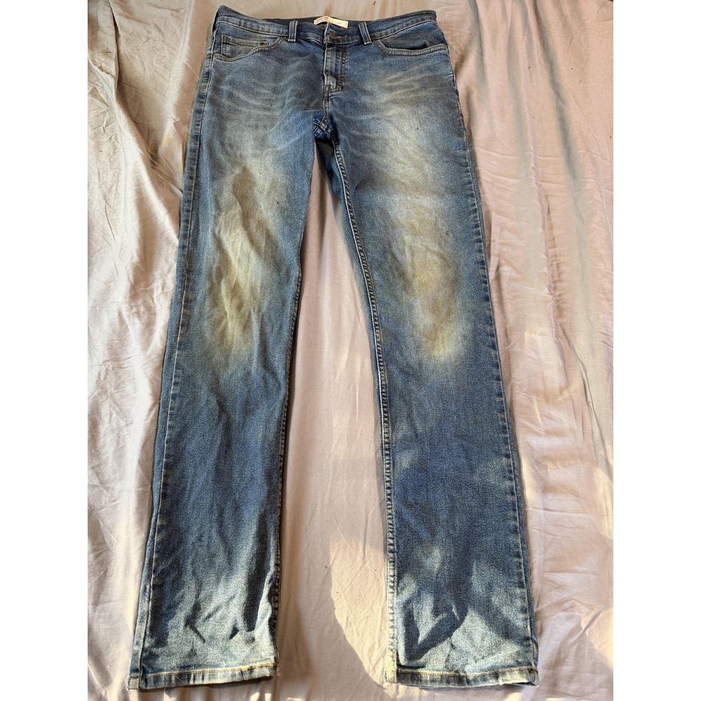 Signature Levi Strauss & Co Jeans Mens 32x34 Blue Straight Leg Medium Wash Denim